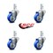 Service Caster 3 Inch Blue Polyurethane Wheel Swivel 7/8 Inch Square Stem Caster Set SCC SCC-SQ20S314-PPUB-BLUE-78-4 - alternate 3